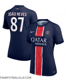 Paris Saint-Germain Joao Neves #87 Tricou Fotbal Replică 2024-25 Femei Acasa